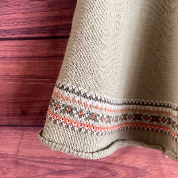 Blueberi Boulevard Toddler Girls Pumpkin Fair Isle Knit Sweater Dress 18M Tan - Picture 5 of 7